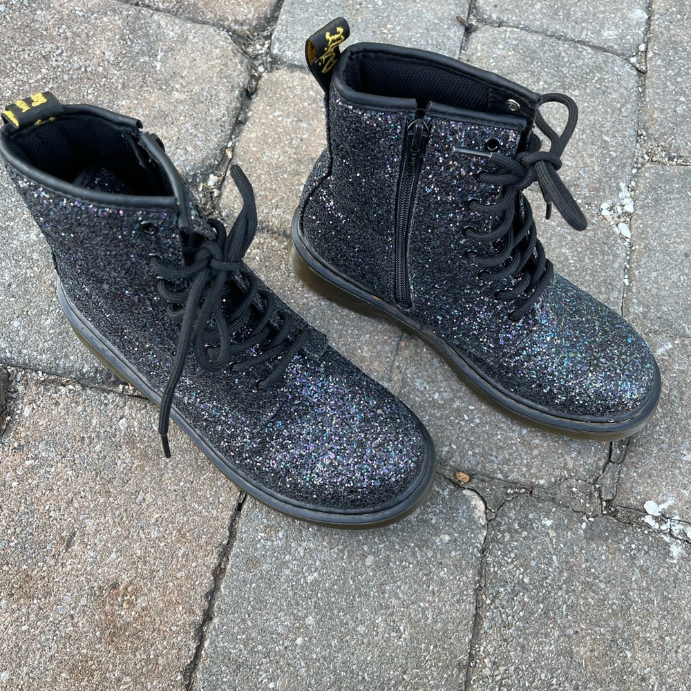 Dr. Martens glittery disco boots
